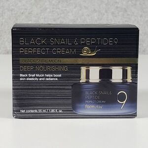 Farmstay Black Snail Peptide 9 Cream K-Beauty Glass Skin Glow NIB 1.85oz